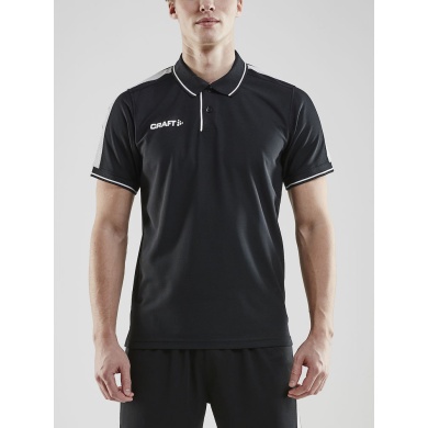 Craft Sport-Polo Pro Control (100% Poliester) czarny/biały mężczyźni